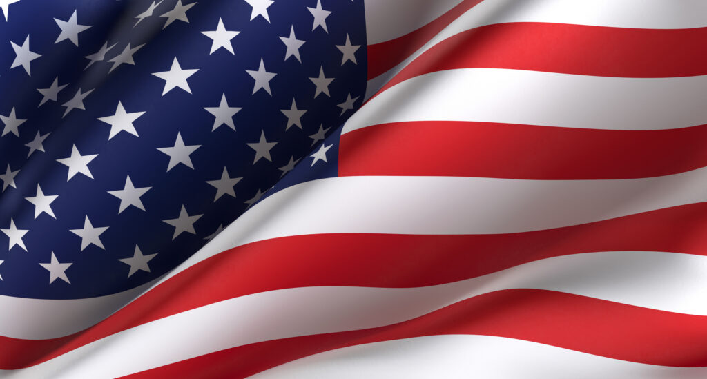 Flag of the United States of America Waving Flag of the United States of America